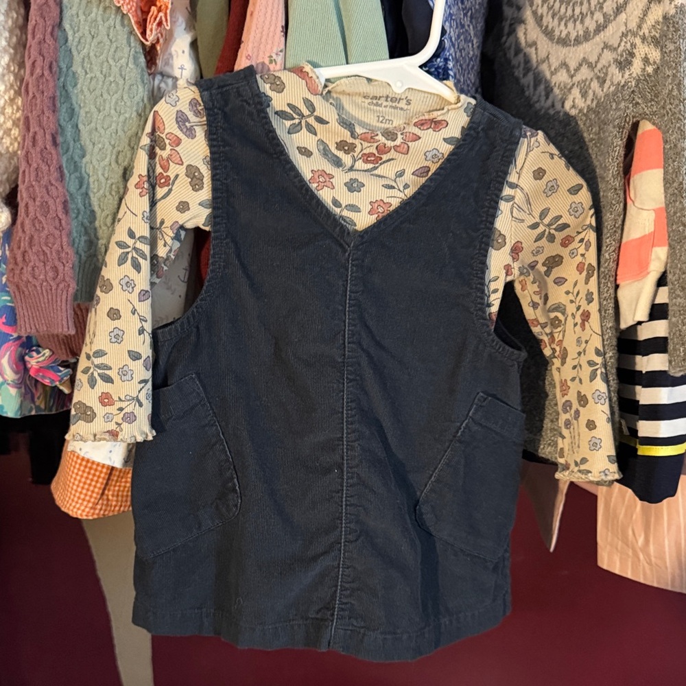 Carter's Navy and Floral Kids Matching Set